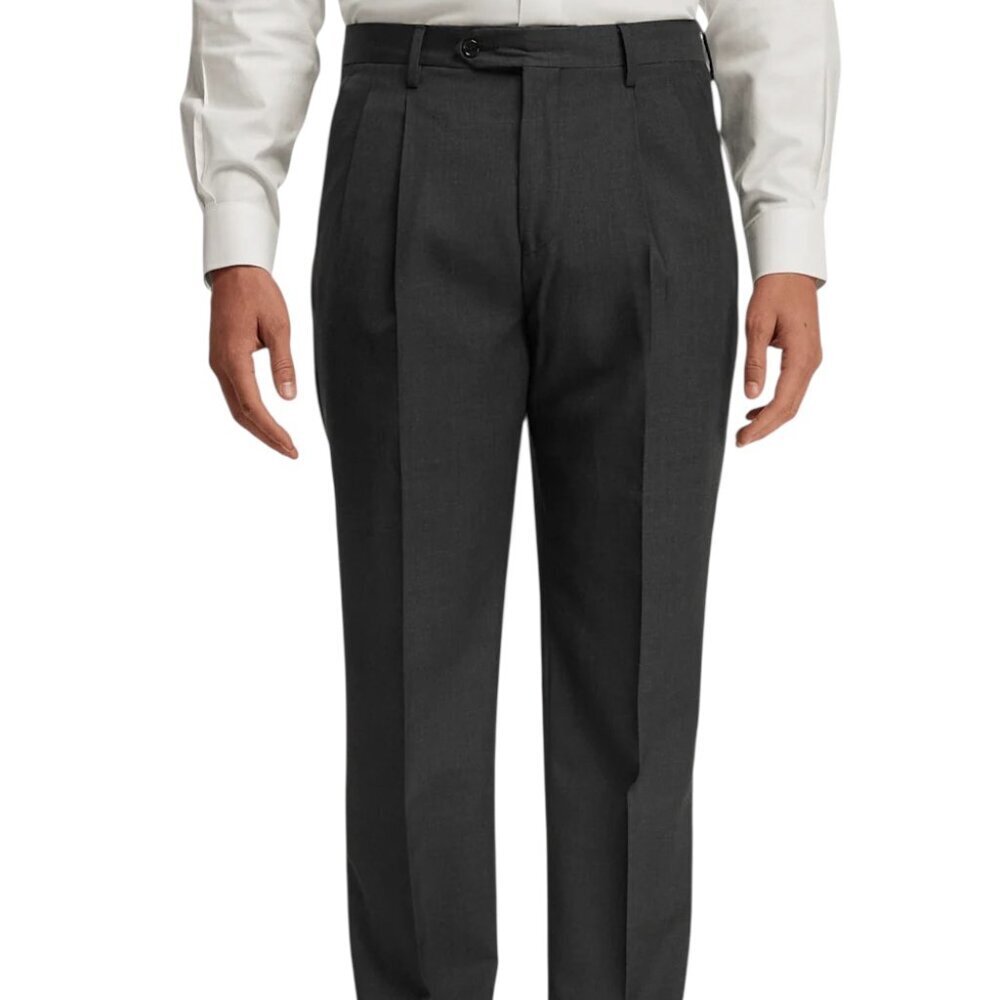 PAUL FREDRICK 100% Virgin Wool Dress Pants NWOT Made in Italy Pleated Mens Sz 44 - Picture 6 of 6